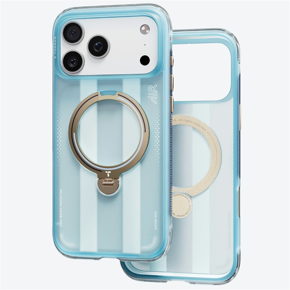 TORRAS Ostand Q3 Air for iPhone 17 Pro Max Magnetic Case 360° Rotating Kickstand Shockproof Cover, Football Team Limited Edition