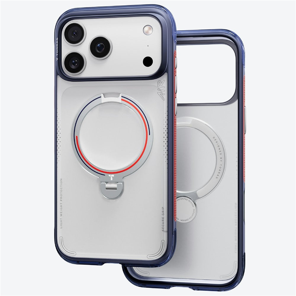 TORRAS Ostand Q3 Air for iPhone 17 Pro Max Magnetic Case 360° Rotating Kickstand Shockproof Cover, Football Team Limited Edition