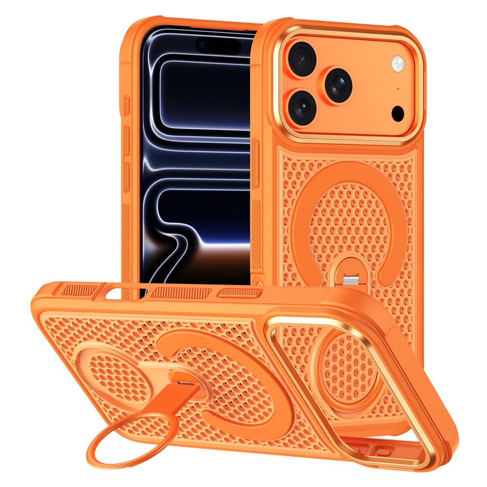 iPhone 17 Pro Max Honeycomb Case with 360° Ring Kickstand