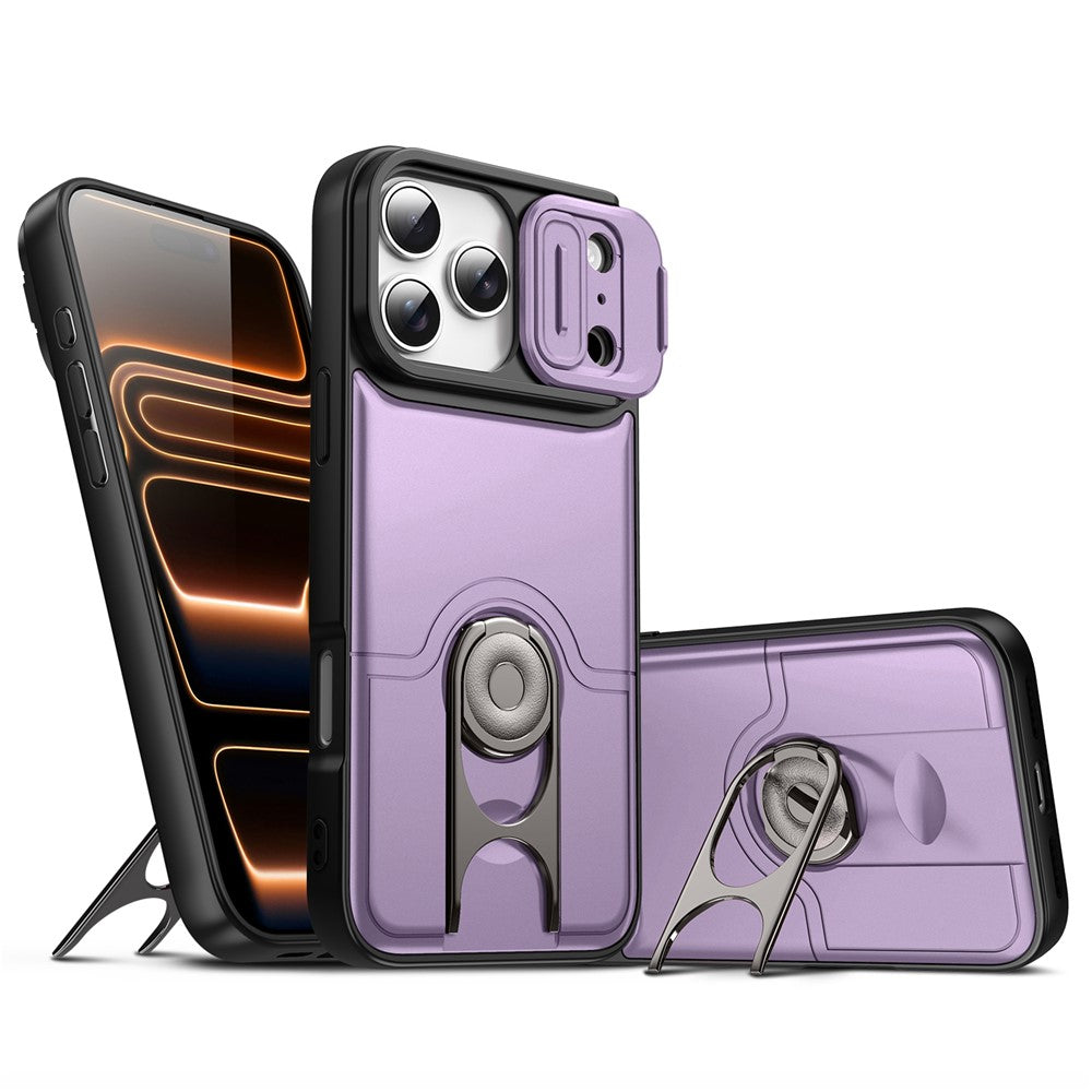 iPhone 17 Pro Max Case with Slide Camera Cover & Kickstand