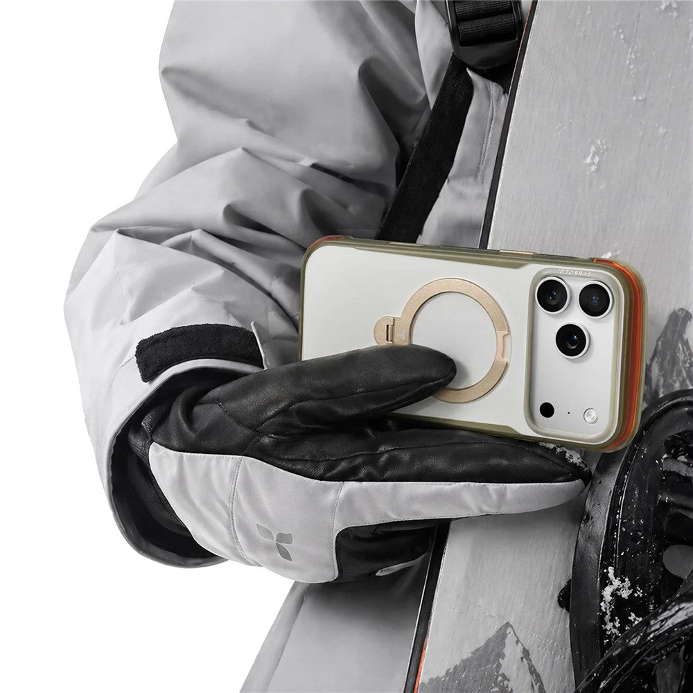 TORRAS Ostand Q3 Air Pro Series for iPhone 17 Pro Magnetic Case Rotating Kickstand Shockproof PC + TPU Phone Cover