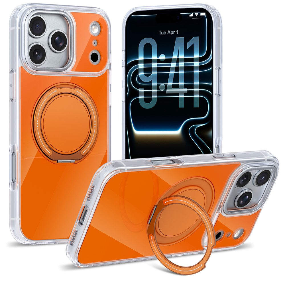 iPhone 17 Pro Max Case with Rotating Ring Holder Kickstand