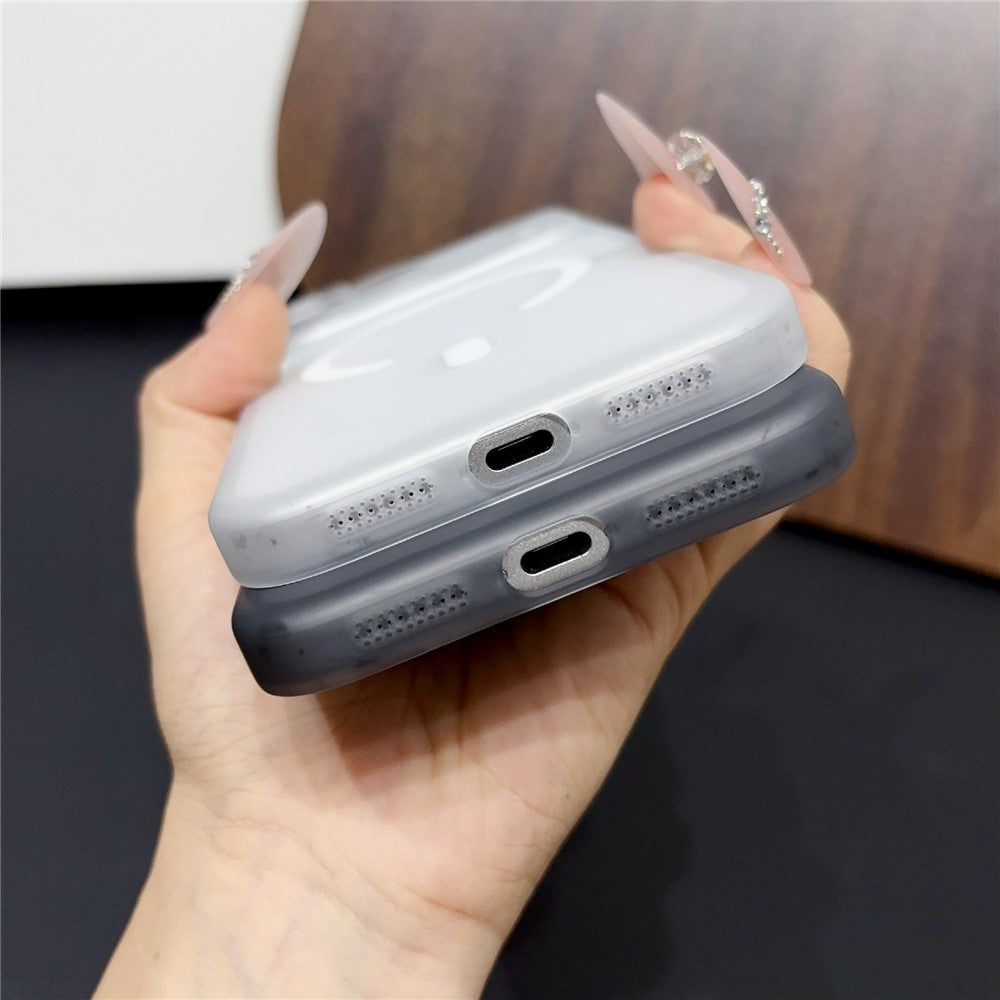 For iPhone 17 Pro Max Magnetic Case with Camera Lens Protector Matte PC Shockproof Phone Cover + Tempered Glass Screen Protector