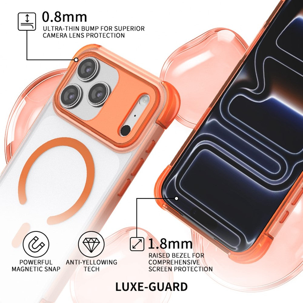 For iPhone 18 Pro Max / 17 Pro Max Magnetic Case Skin-touch PC + TPU Airbag Protection Phone Cover