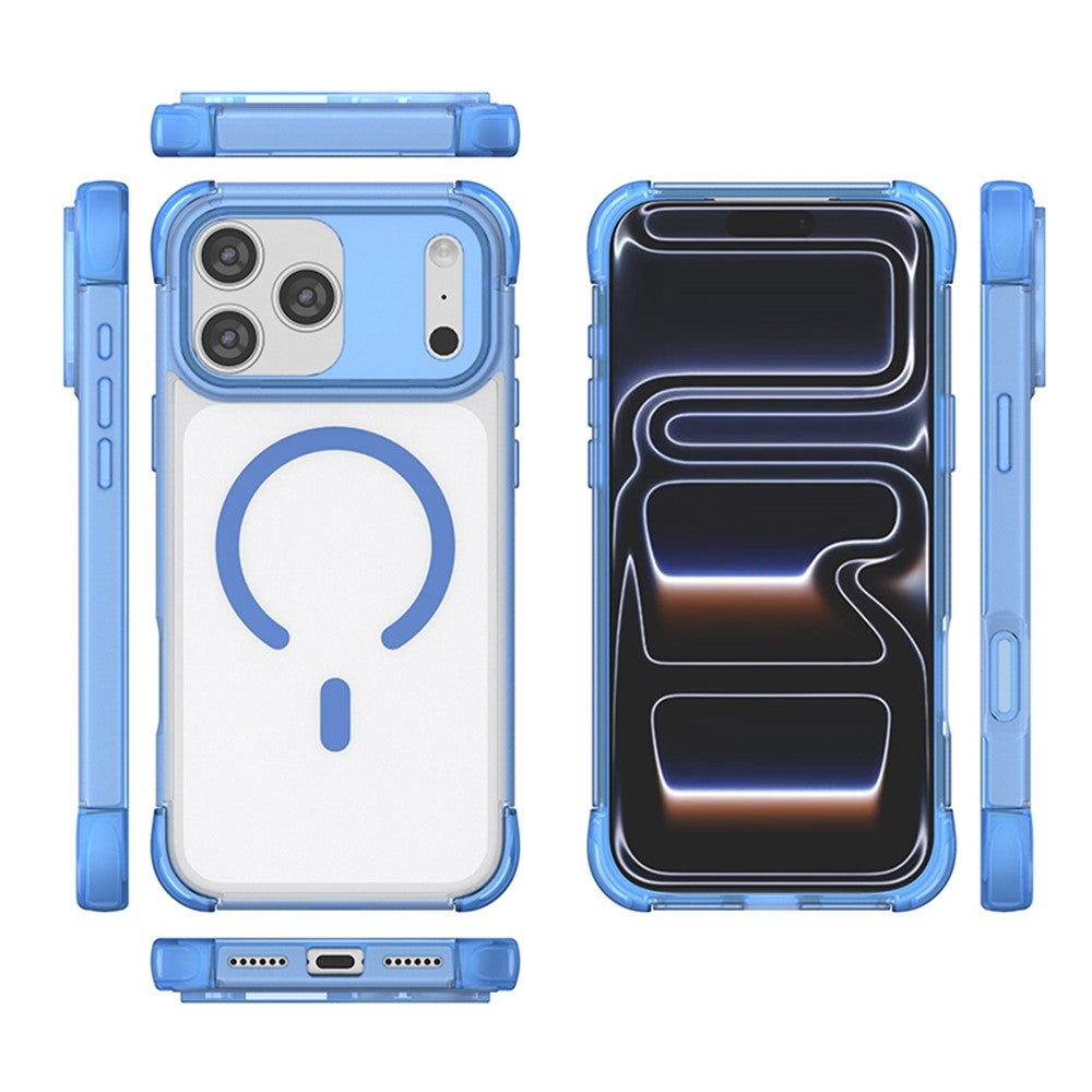 For iPhone 18 Pro Max / 17 Pro Max Magnetic Case Skin-touch PC + TPU Airbag Protection Phone Cover