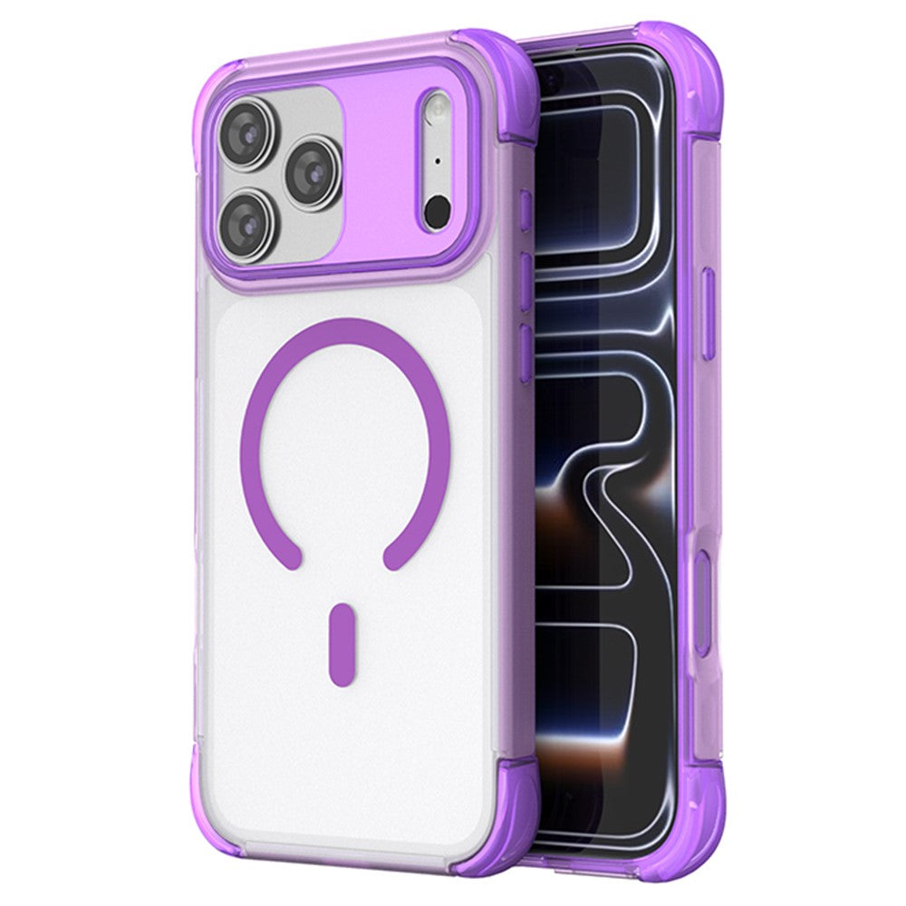 For iPhone 18 Pro Max / 17 Pro Max Magnetic Case Skin-touch PC + TPU Airbag Protection Phone Cover