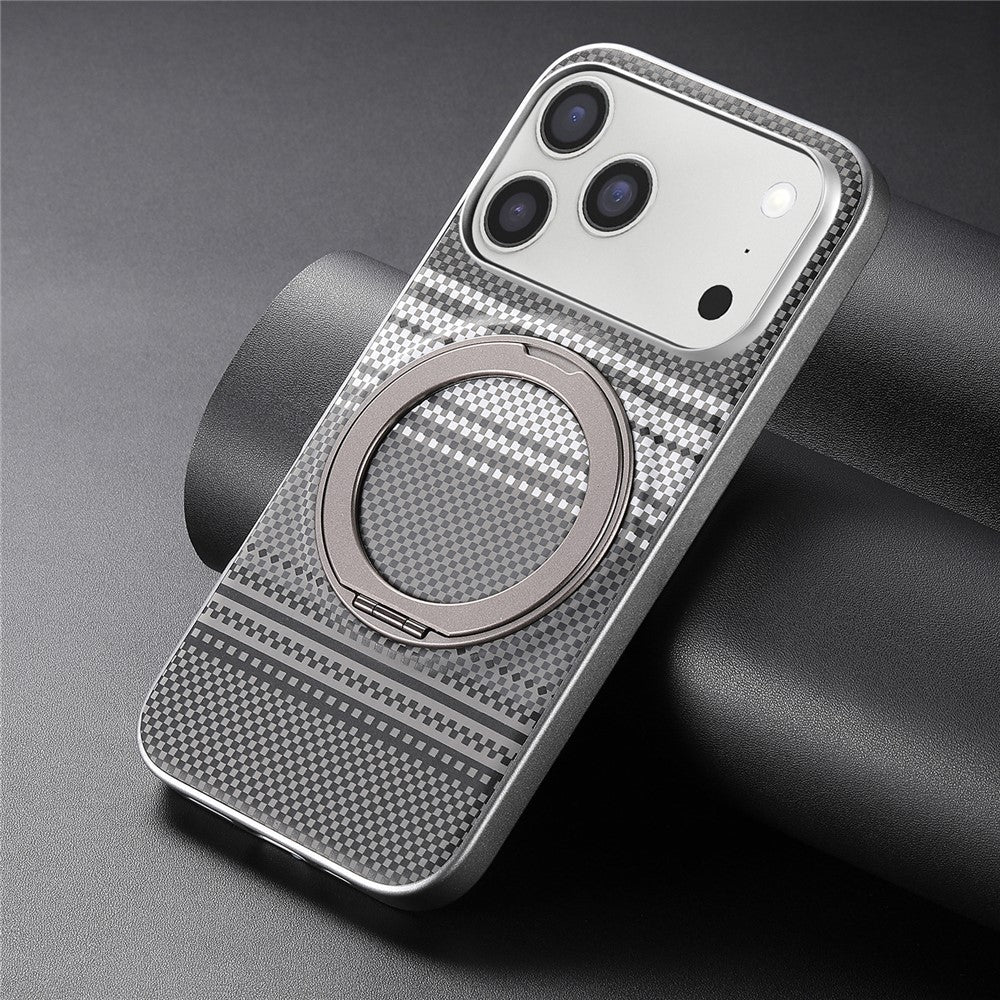 For iPhone 17 Pro Case Magnetic Kickstand PU Leather + PC + TPU Gradient Phone Cover