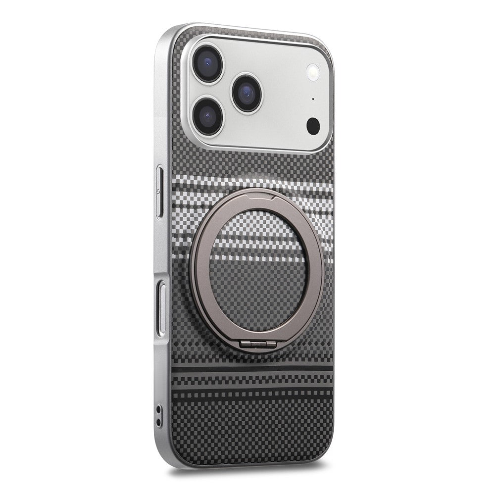 For iPhone 17 Pro Case Magnetic Kickstand PU Leather + PC + TPU Gradient Phone Cover