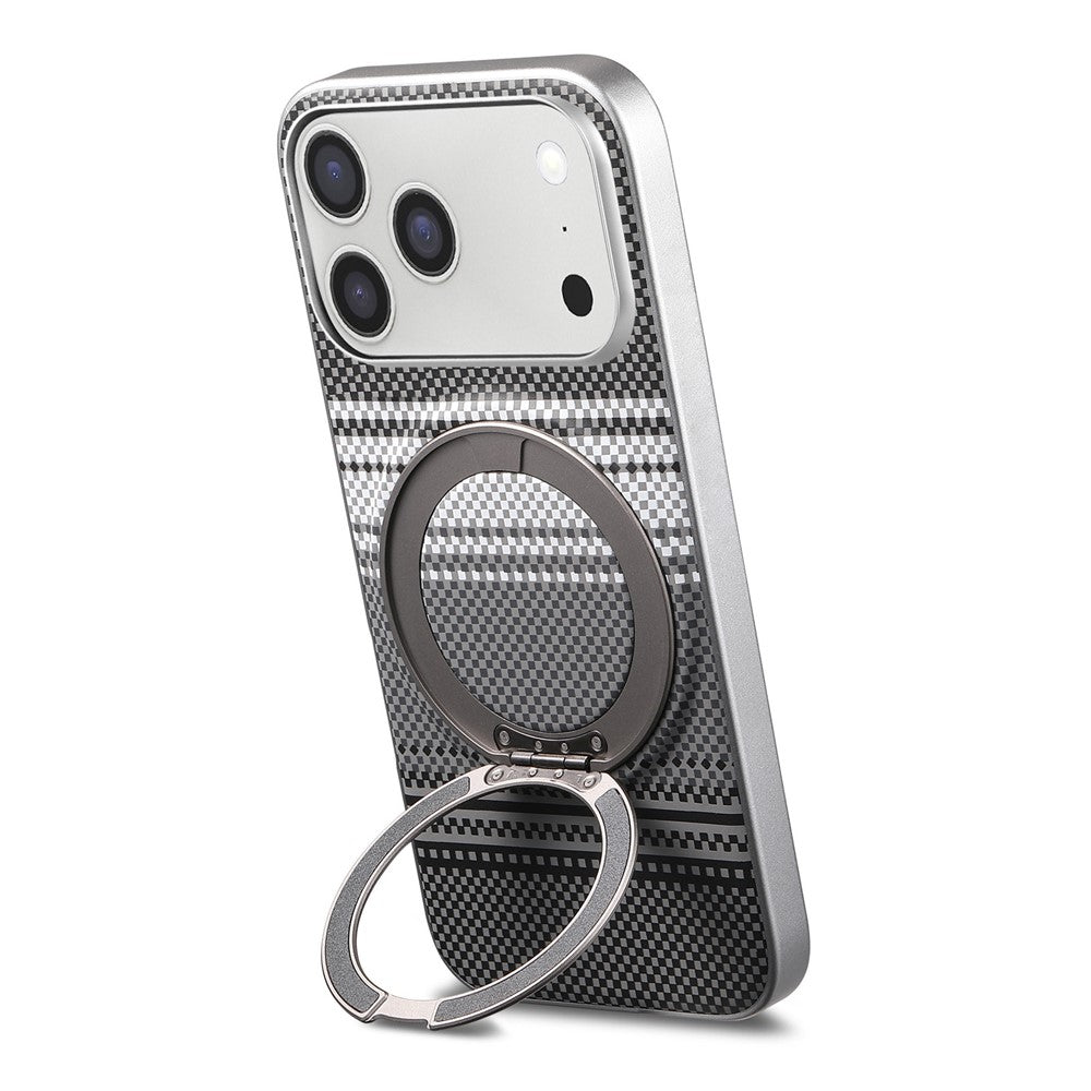 For iPhone 17 Pro Case Magnetic Kickstand PU Leather + PC + TPU Gradient Phone Cover