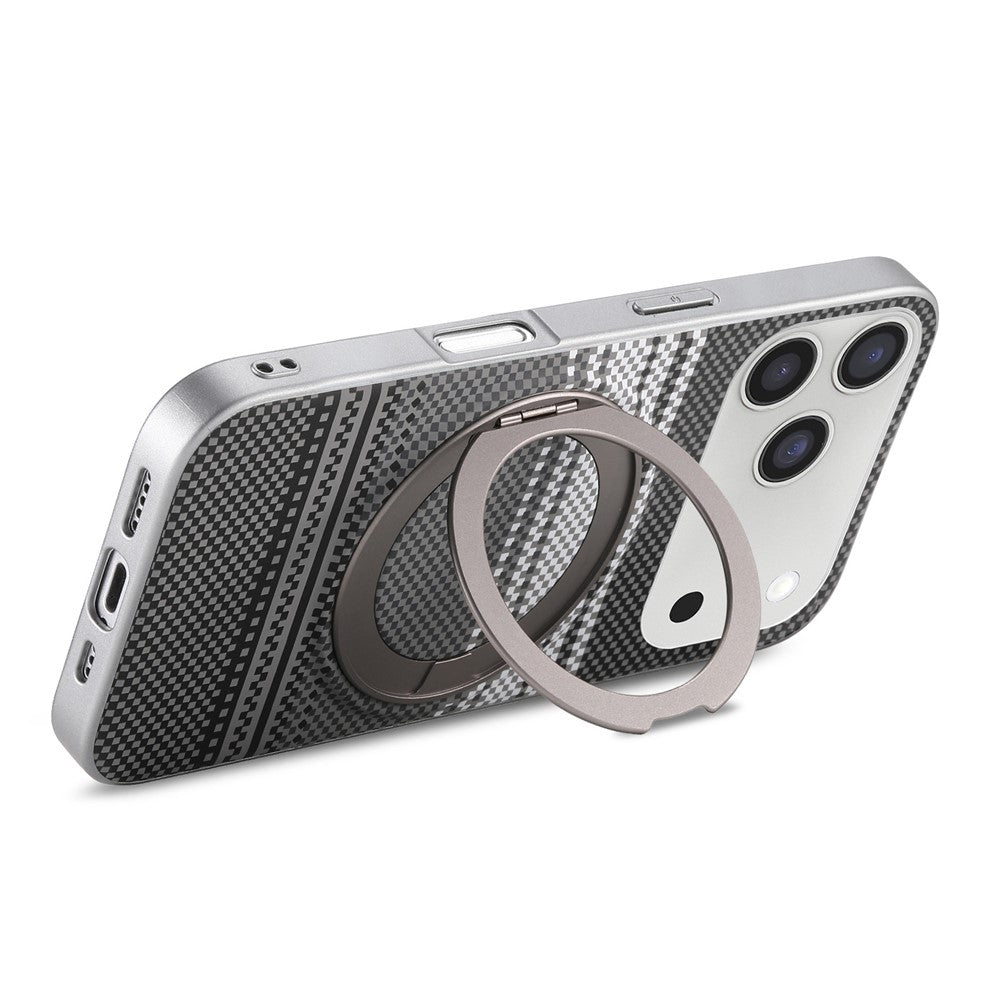 For iPhone 17 Pro Case Magnetic Kickstand PU Leather + PC + TPU Gradient Phone Cover