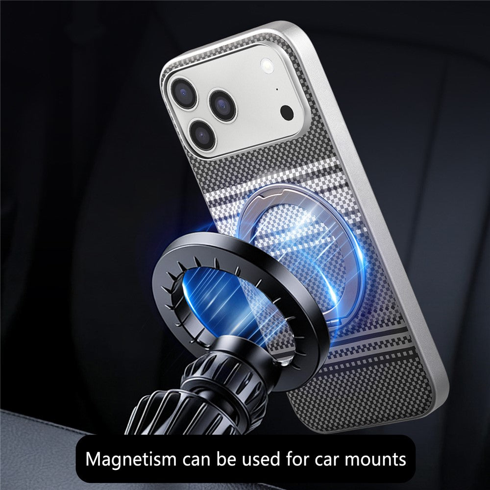 For iPhone 17 Pro Case Magnetic Kickstand PU Leather + PC + TPU Gradient Phone Cover
