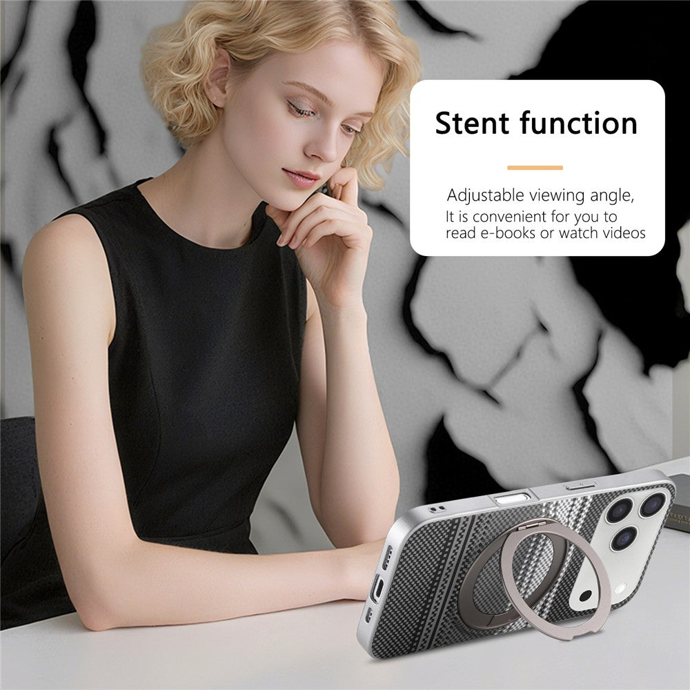 For iPhone 17 Pro Case Magnetic Kickstand PU Leather + PC + TPU Gradient Phone Cover