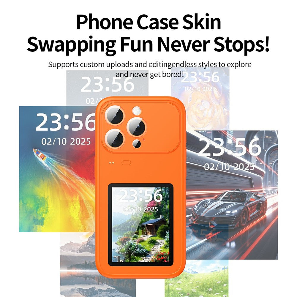 For iPhone 17 Pro Dynamic Phone Case 3.5 inch Multi-functional Color Screen Back Cover