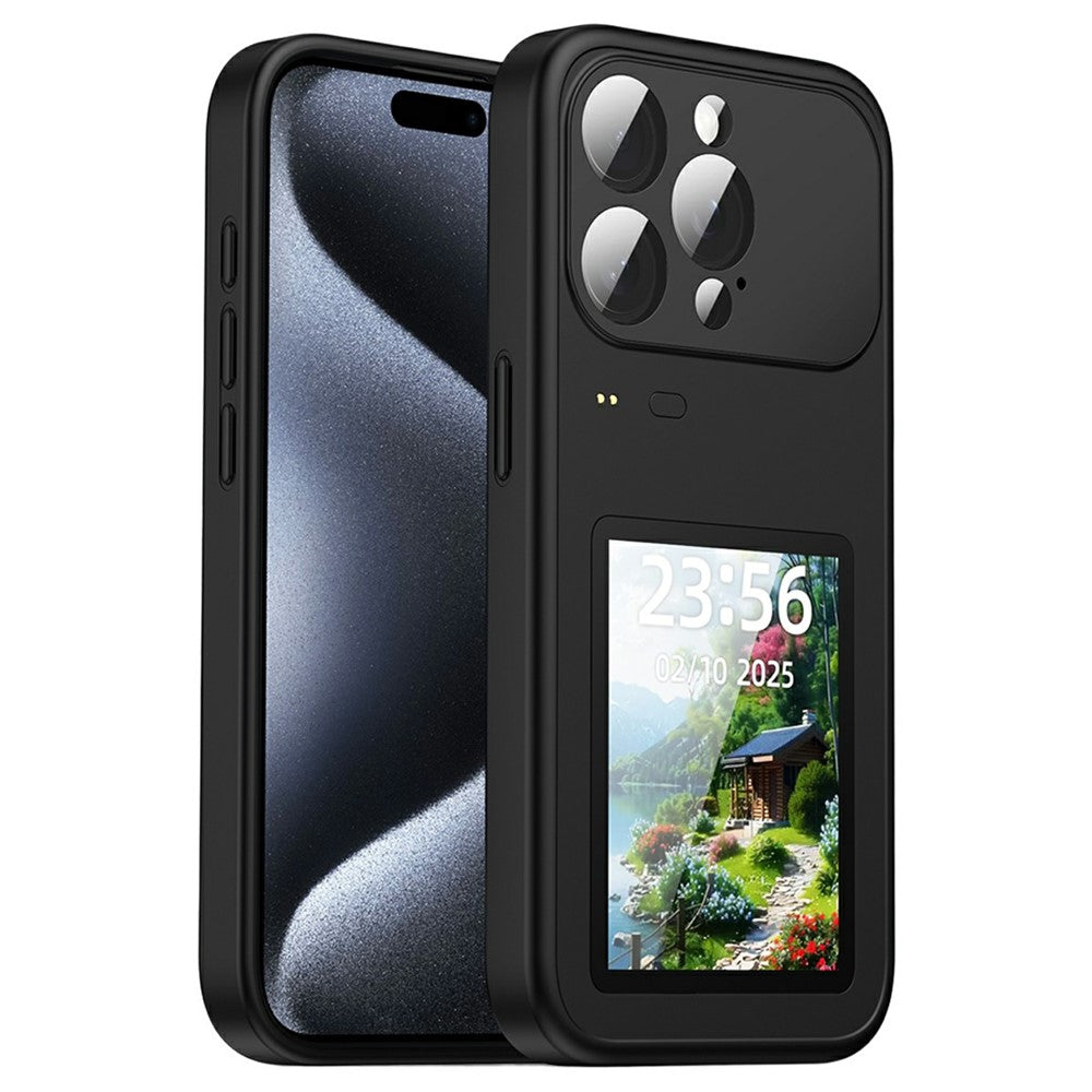For iPhone 17 Pro Dynamic Phone Case 3.5 inch Multi-functional Color Screen Back Cover