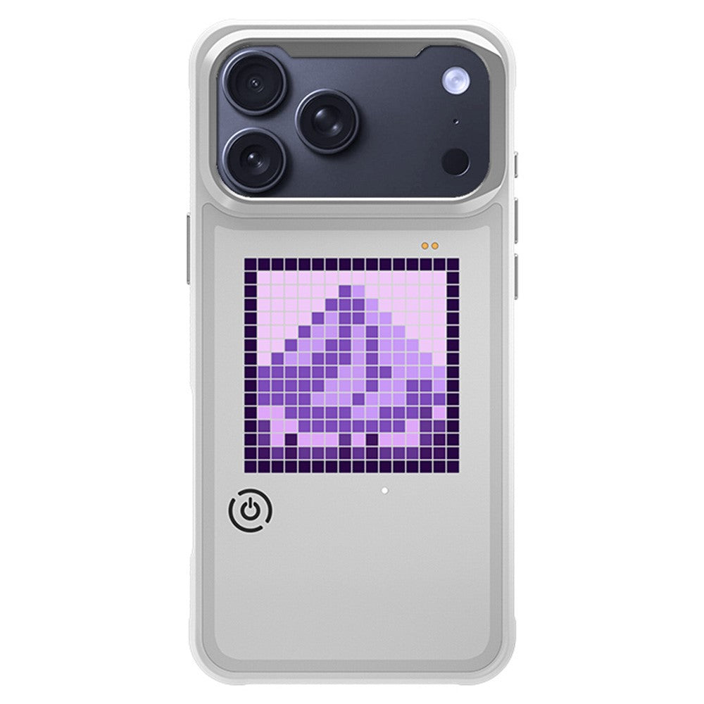 For iPhone 17 Pro Max Customizable LED Pixel Display Phone Case with 16x16 Screen Music Rhythm Sync PC+TPU Cover