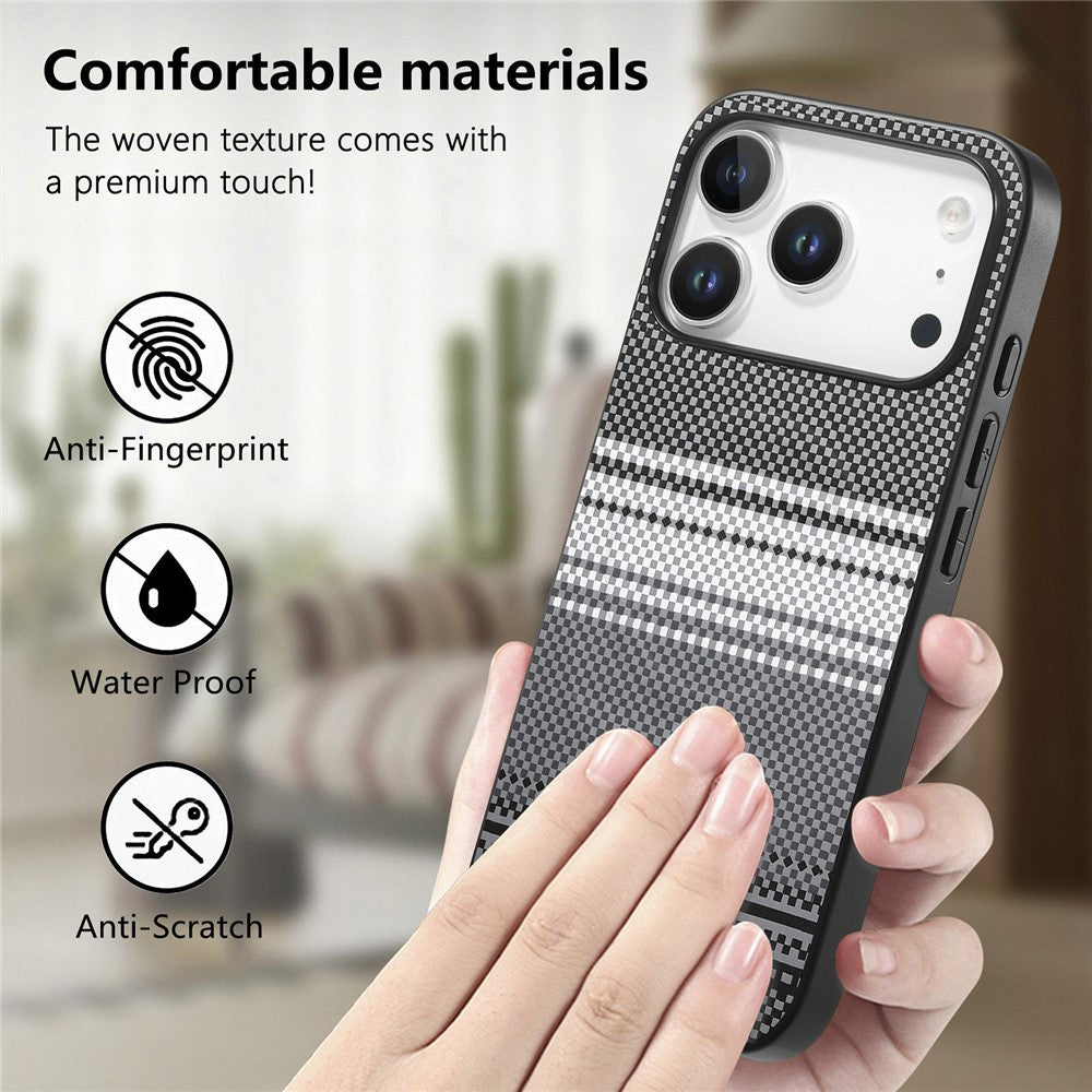 For iPhone 17 Pro Magnetic Case PU Leather + PC + TPU Gradient Phone Cover
