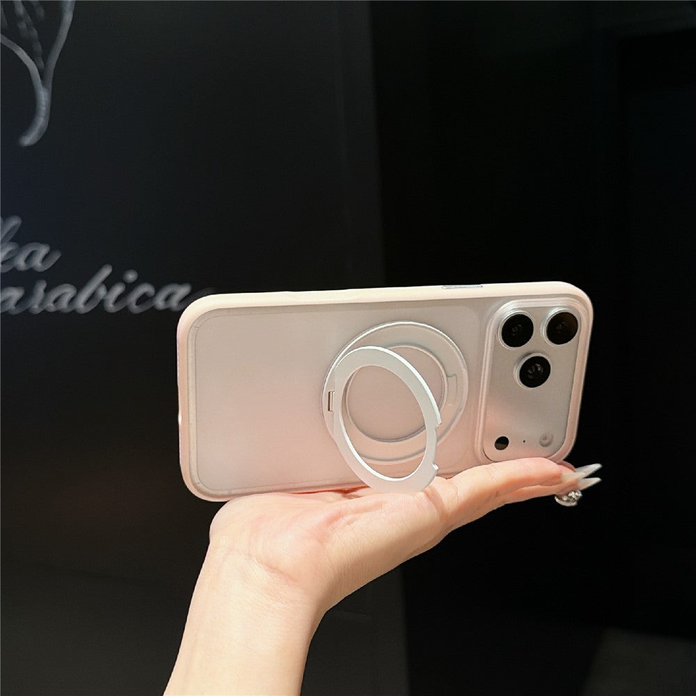For iPhone 17 Pro Max Magnetic Case Rotating Kickstand Matte  PC + TPU Phone Cover