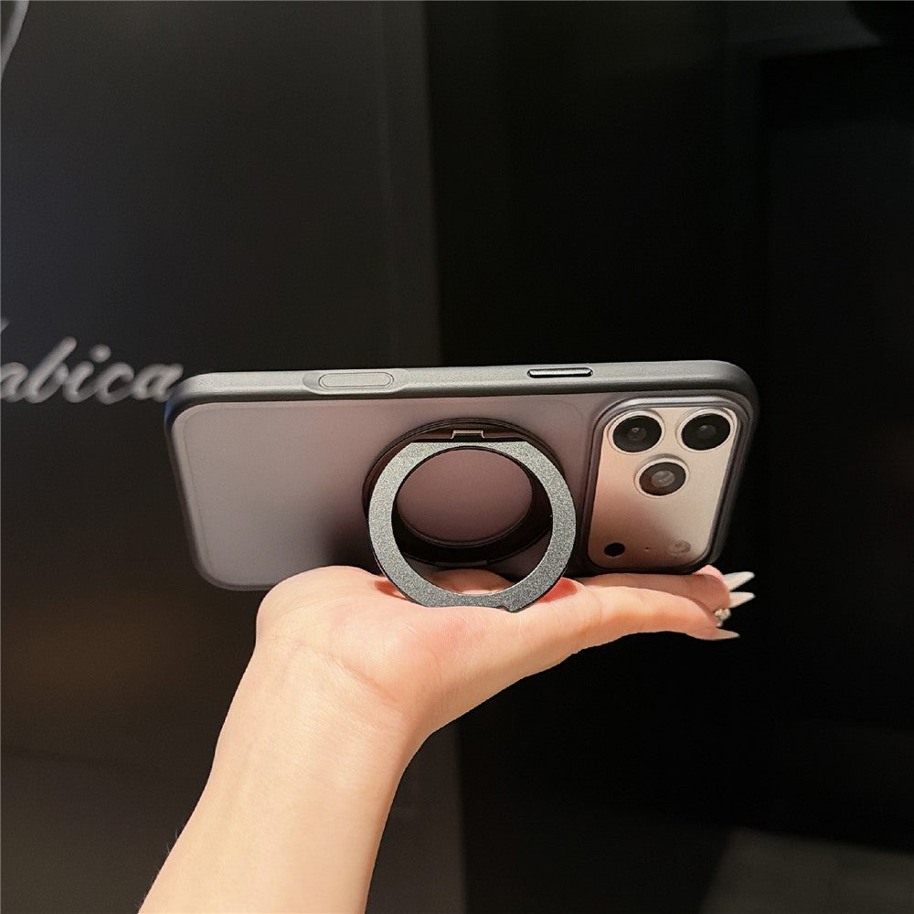 For iPhone 17 Pro Max Magnetic Case Rotating Kickstand Matte  PC + TPU Phone Cover