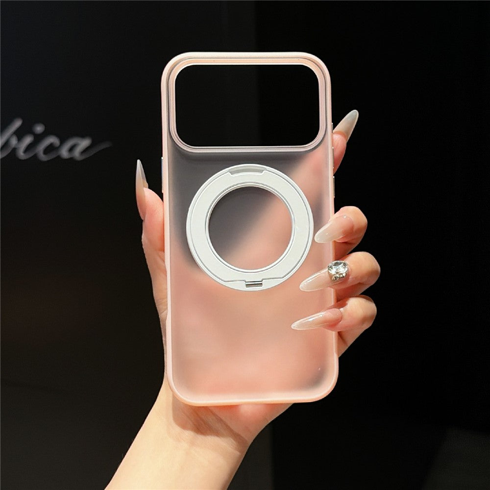 For iPhone 17 Pro Max Magnetic Case Rotating Kickstand Matte  PC + TPU Phone Cover