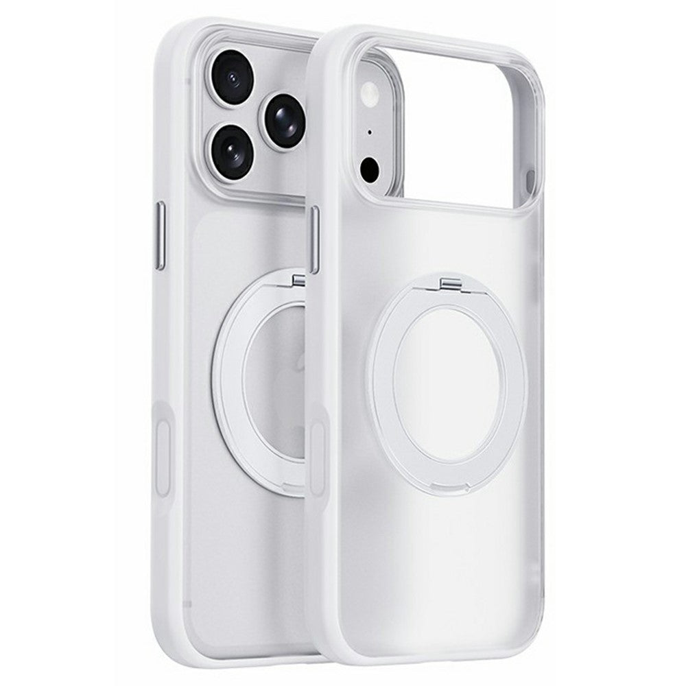 For iPhone 17 Pro Max Magnetic Case Rotating Kickstand Matte  PC + TPU Phone Cover
