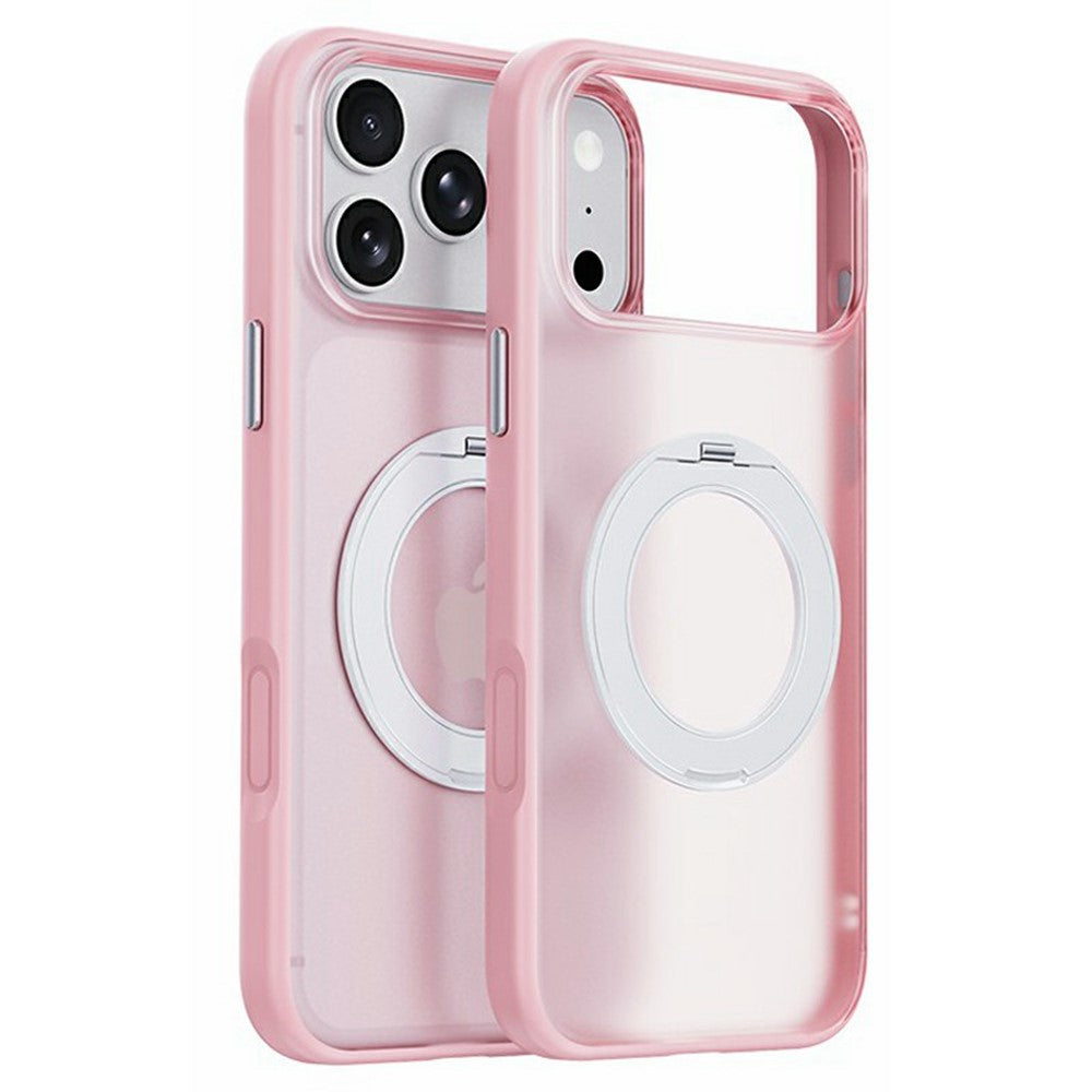 For iPhone 17 Pro Magnetic Case Rotating Kickstand Matte  PC + TPU Phone Cover