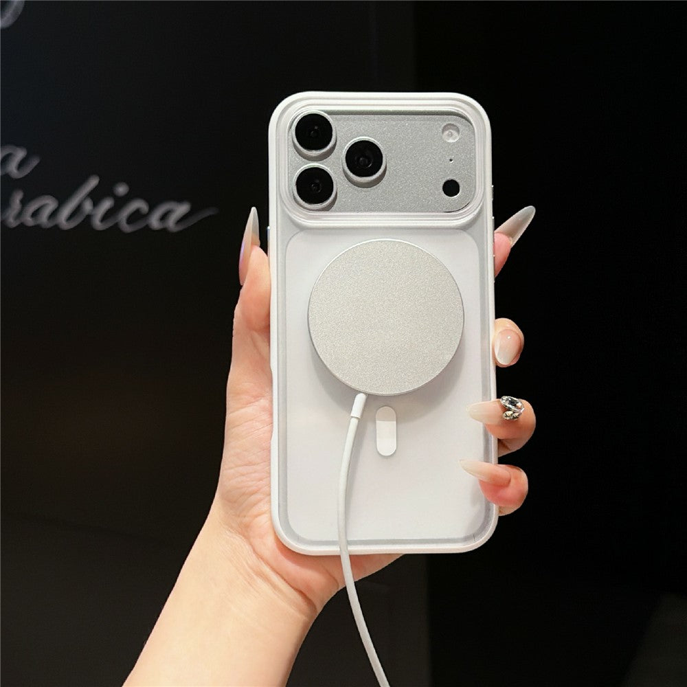 For iPhone 17 Pro Magnetic Case Translucent Matte PC + TPU Phone Cover Compatible with MagSafe