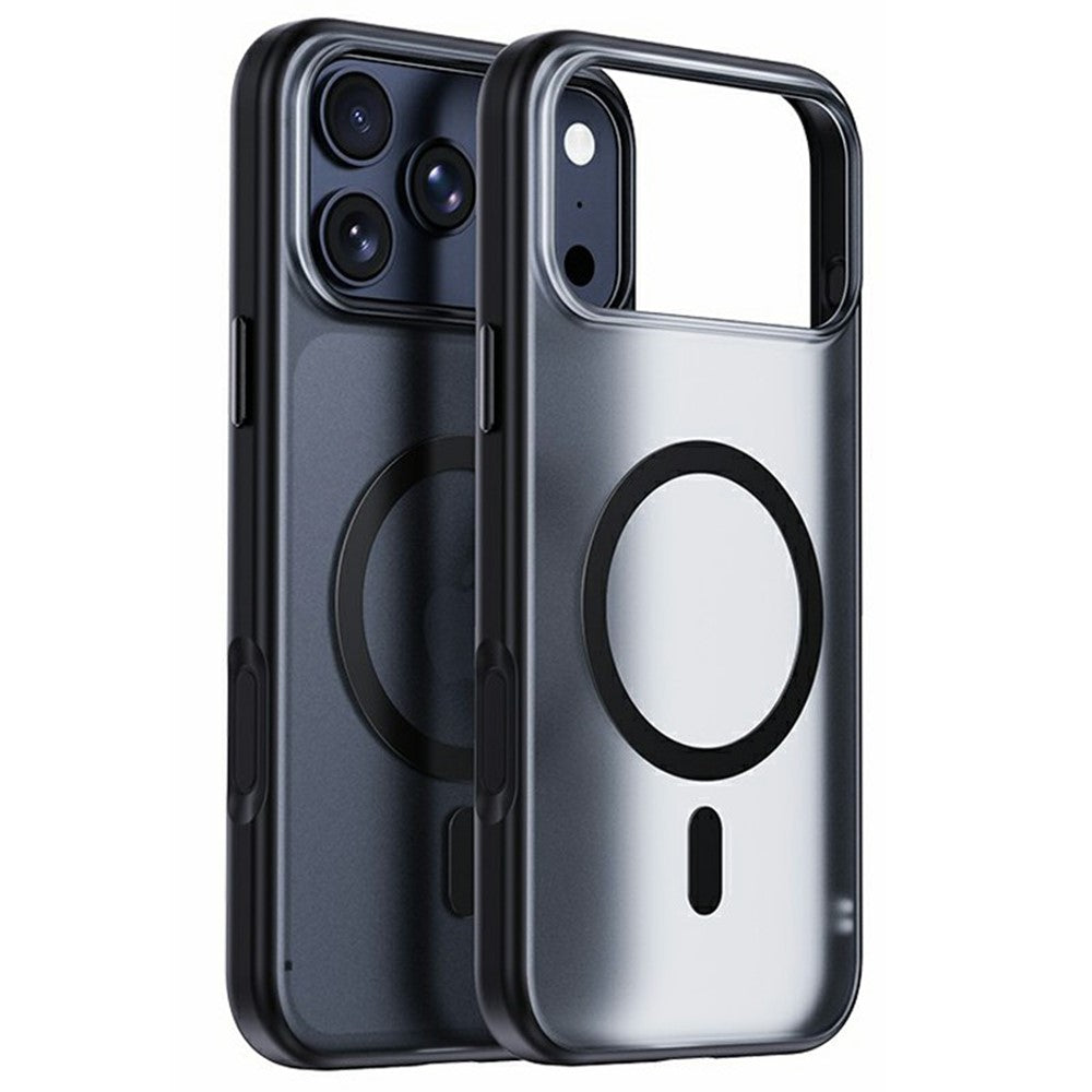 For iPhone 17 Pro Magnetic Case Translucent Matte PC + TPU Phone Cover Compatible with MagSafe