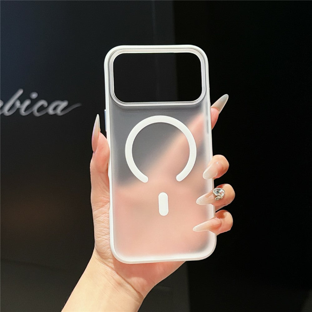 For iPhone 17 Pro Max Magnetic Case Translucent Matte PC + TPU Phone Cover Compatible with MagSafe