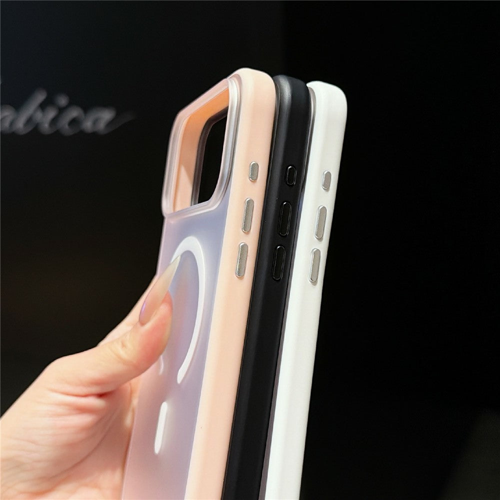 For iPhone 17 Pro Max Magnetic Case Translucent Matte PC + TPU Phone Cover Compatible with MagSafe