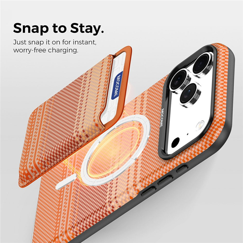 For iPhone 17 Pro Max Magnetic Case Rainbow Gradient Leather Coated TPU + PC Phone Cover with Card Holder