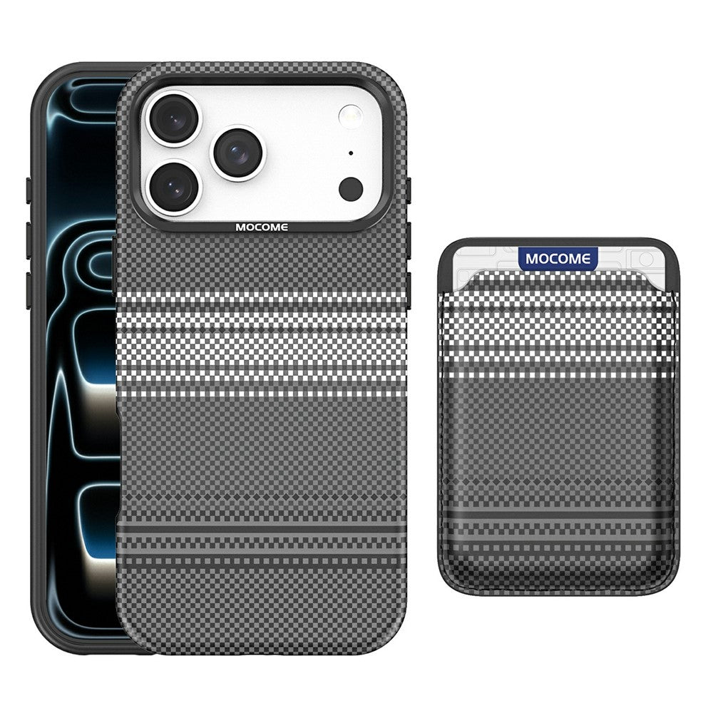 For iPhone 17 Pro Max Magnetic Case Rainbow Gradient Leather Coated TPU + PC Phone Cover with Card Holder