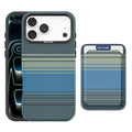 For iPhone 17 Pro Magnetic Case Rainbow Gradient Leather Coated TPU + PC Phone Cover with Card Holder