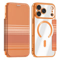 For iPhone 17 Pro Max Magnetic Case RFID Blocking Card Slots Leather Cover
