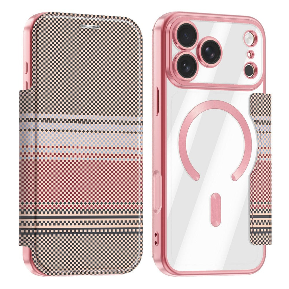 For iPhone 17 Pro Max Magnetic Case RFID Blocking Card Slots Leather Cover