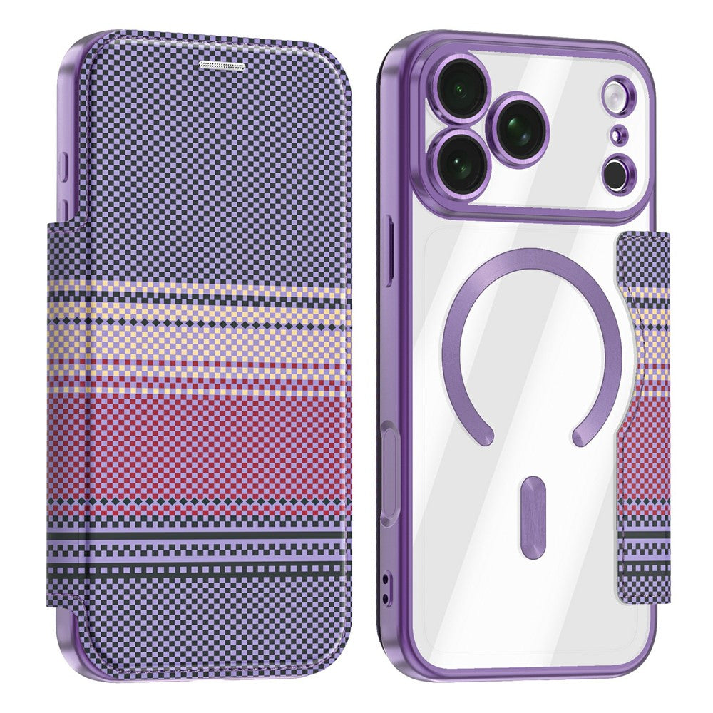 For iPhone 17 Pro Max Magnetic Case RFID Blocking Card Slots Leather Cover