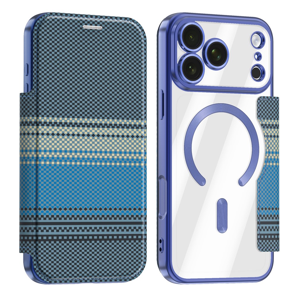 For iPhone 17 Pro Magnetic Case RFID Blocking Card Slots Leather Cover