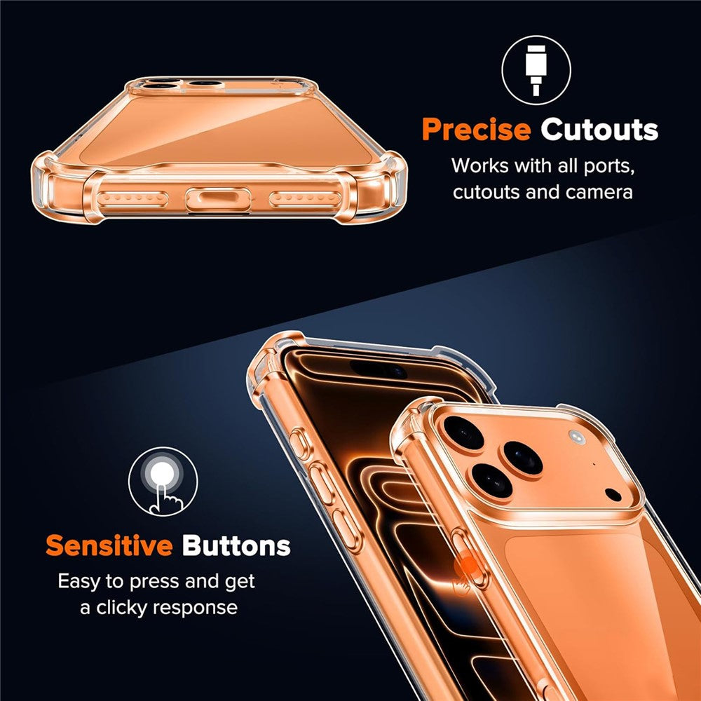 For iPhone 17 Pro Max Case Military Grade Drop Protection Acrylic + TPU Phone Cover