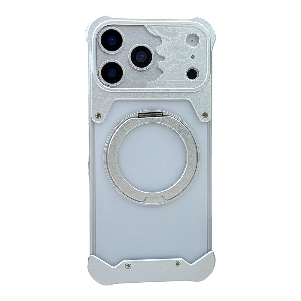iPhone 17 Pro Frameless Case with Horse Pattern Kickstand