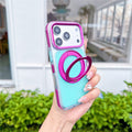For iPhone 18 Pro Max / 17 Pro Max Case Rotating Kickstand TPU + Acrylic Color Contrast Design Phone Cover