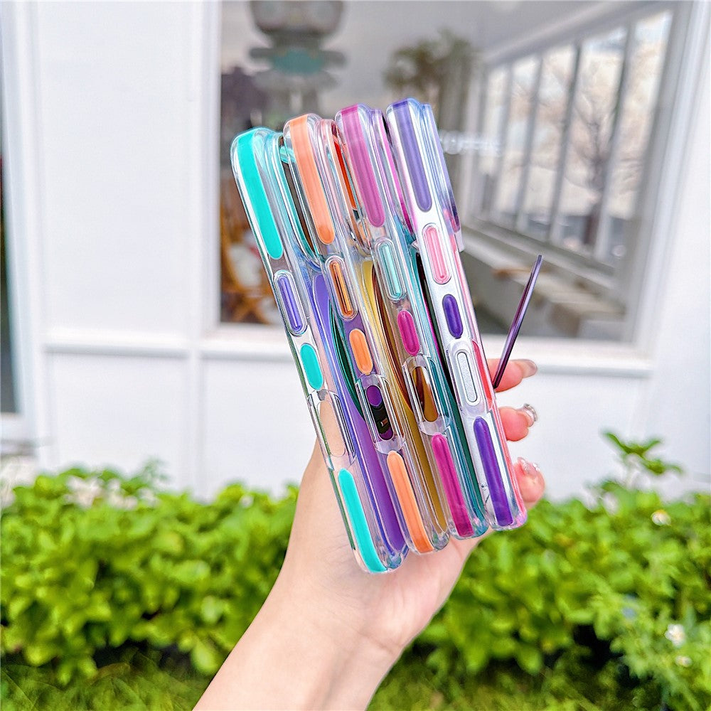 For iPhone 18 Pro / 17 Pro Case Rotating Kickstand TPU + Acrylic Color Contrast Design Phone Cover