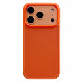 For iPhone 17 Pro Case Textured Genuine Cow Leather + PC + TPU Protective Cover