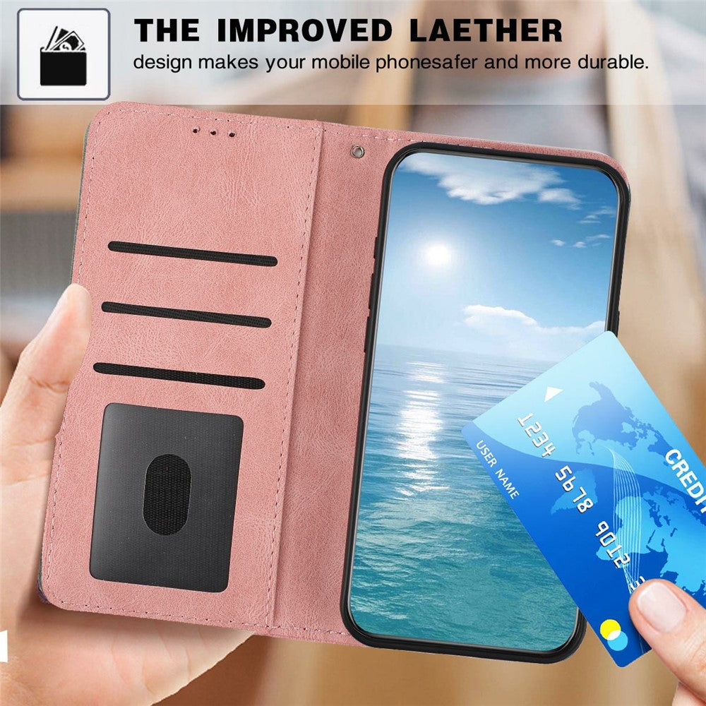 For iPhone 18 Pro / 17 Pro Wallet Case Butterfly Flower Imprint PU Leather Phone Cover with Wrist Strap