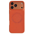 For iPhone 17 Pro Max Magnetic Case Litchi Texture PU Leather Coated PC + TPU Phone Back Cover
