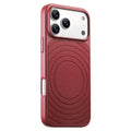 For iPhone 17 Pro Max Magnetic Case Ripple Pattern Leather Coated PC + TPU Shockproof Back Cover