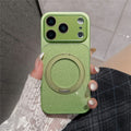 For iPhone 17 Pro Case Rotating Magnetic Kickstand Glitter PU Leather Phone Back Cover