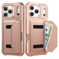 For iPhone 17 Pro Case Card Holder Leather + TPU Anti-drop Phone Cover