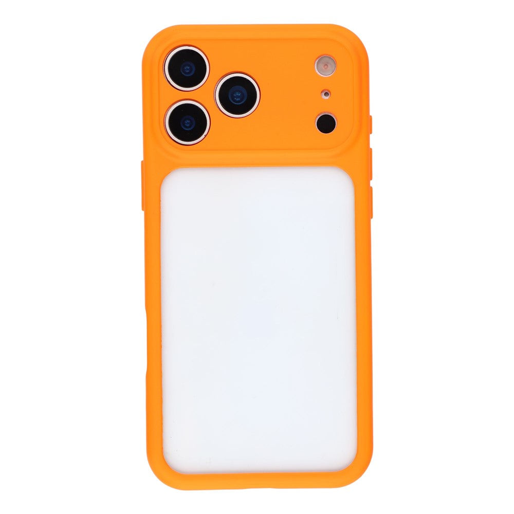 For iPhone 17 Pro Max Case Large Window TPU + PC Rubberized Phone Cover with Wrist Strap