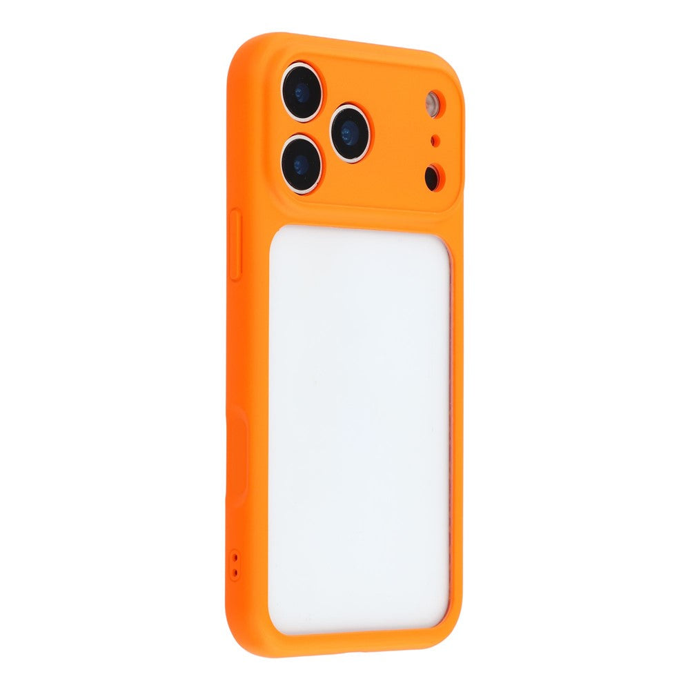 For iPhone 17 Pro Max Case Large Window TPU + PC Rubberized Phone Cover with Wrist Strap