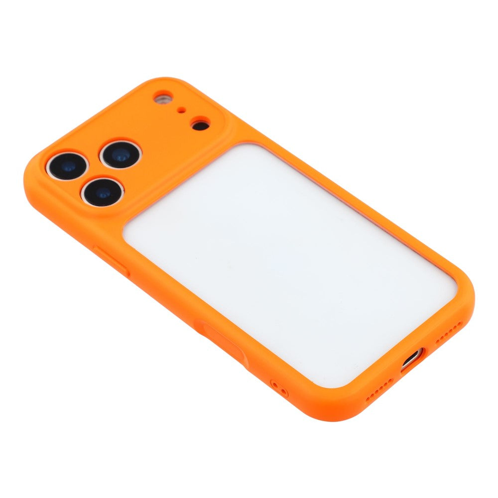 For iPhone 17 Pro Max Case Large Window TPU + PC Rubberized Phone Cover with Wrist Strap