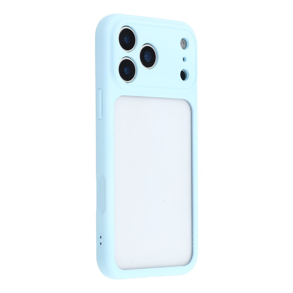 For iPhone 17 Pro Case Large Window TPU + PC Rubberized Phone Cover with Wrist Strap